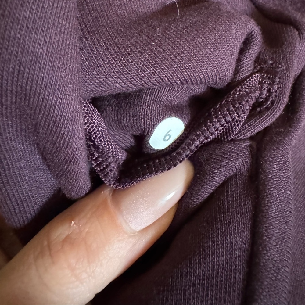 Lululemon &Go Destination Zip Up Hoodie Sweater Size 6 In Black Cherry Plum View 6